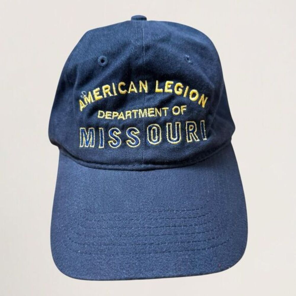 American Legion Missouri Hat Navy Blue Embroidered One‎ Size Adjustable USA